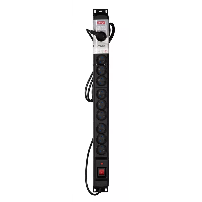 Activejet COMBO 12-fach-Steckdosenleiste 5 m schwarz