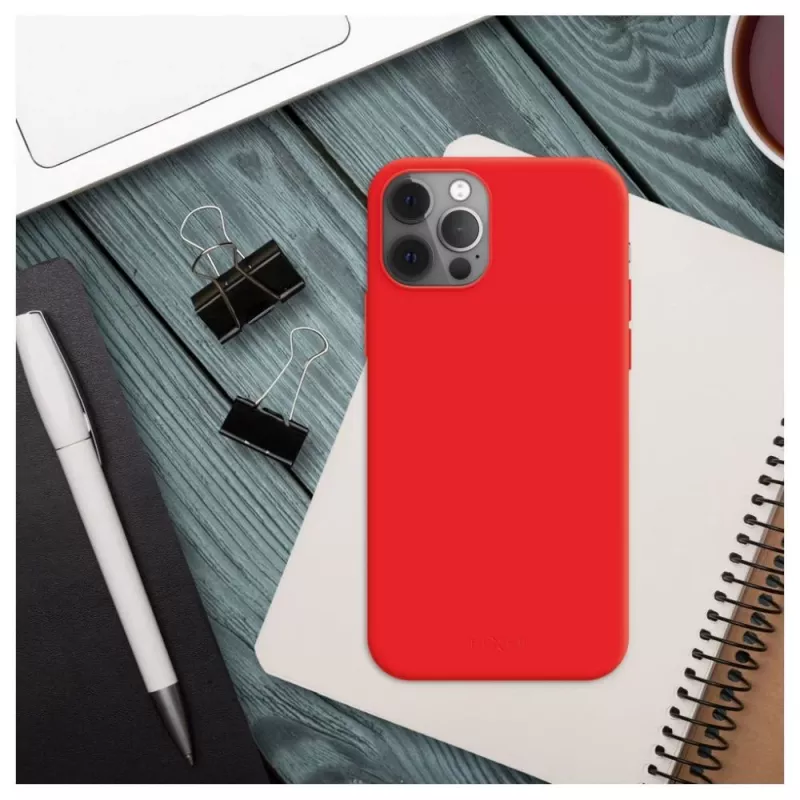 Fixed | Story | Rückseitenabdeckung | Samsung | Galaxy S25 | Gummi | Rot