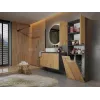Top E Shop NEL 2K DK ANT/ART KP Badezimmer-Aufbewahrungsschrank, Graphit/Eiche
