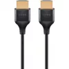 Goobay 75298 Slim Ultra-High-Speed-HDMI-Kabel mit Ethernet, 8K@60Hz, HDMI 2.1, Stecker auf Stecker, 1 m, Schwarz