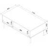 TRESSE Bank / Tisch 110x60x40 Kaschmir matt