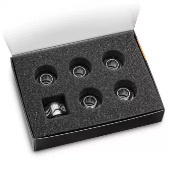 EK Water Blocks EK-Quantum Torque HDC 12 Anschluss, 6er-Pack, G1/4, Silber