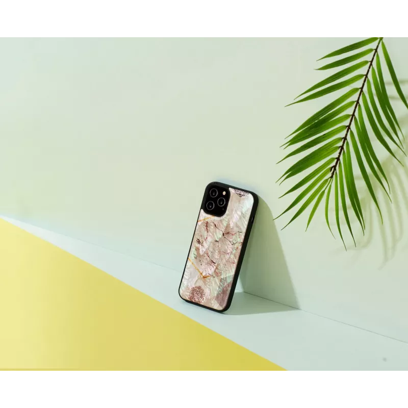 Schutzhülle iKins für Apple iPhone 12 Pro Max – rosa Marmormuster