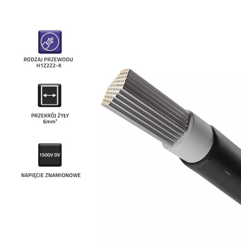 Qoltec 53853 Photovoltaik-Solarkabel | 6mm² | 100m | schwarz