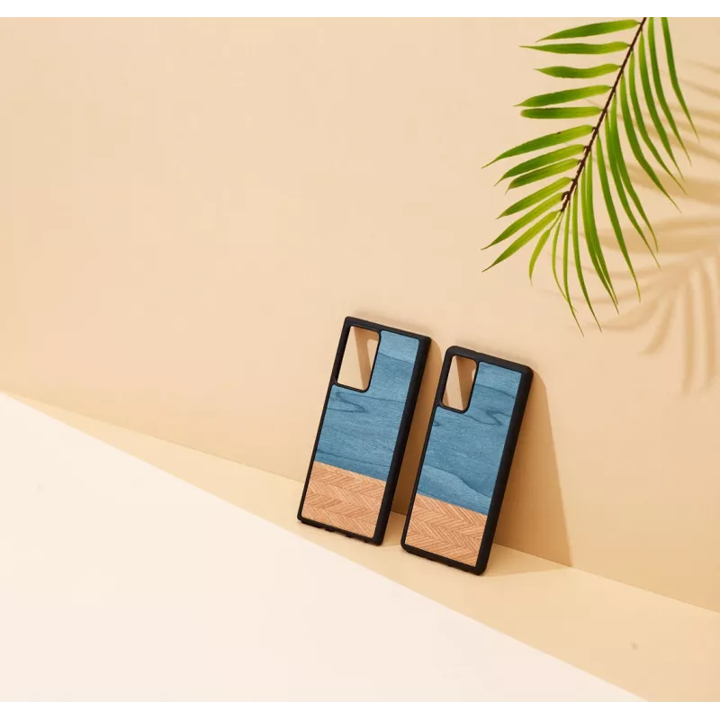 Smartphone-Hülle man and wood Galaxy Note 20 Denim Schwarz – schützende Hülle im Denim-Stil