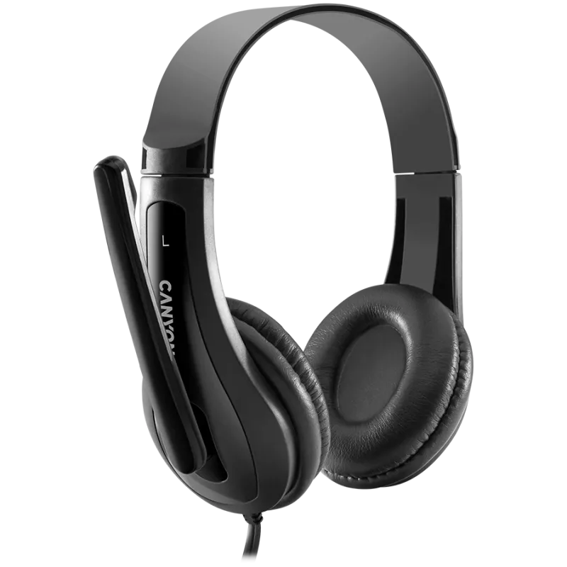 CANYON PC-Headset HSC-1 PC Mic Flat 2m Schwarz