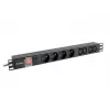 Lanberg PDU-04E04I-0200-BK 1HE Rack-PDU, 4x Typ E + 4x IEC C13, 16 A, 2 m, Schwarz
