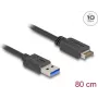 DeLOCK USB-Kabel 10 Gbit/s Typ-E Key A 20 pin Stecker auf Typ-A Stecker 80 cm