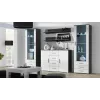 Cama Meble UNI Wohnzimmer-Sideboard, grau/weiß Hochglanz