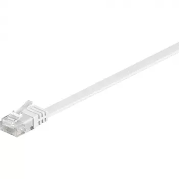 Wentronic Goobay CAT 6 Flachkabel, U/UTP, Weiß, 5 m – Kupfermaterial (95154)
