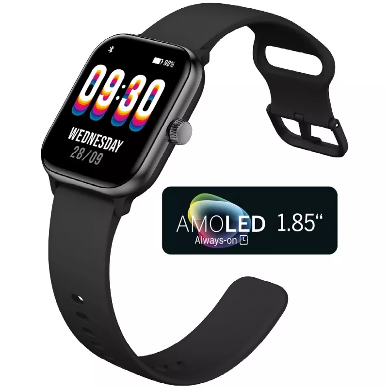 Beafon SmartWatch 201 (201_EU001BS) Smartwatch, eckig, Schwarz-Silber