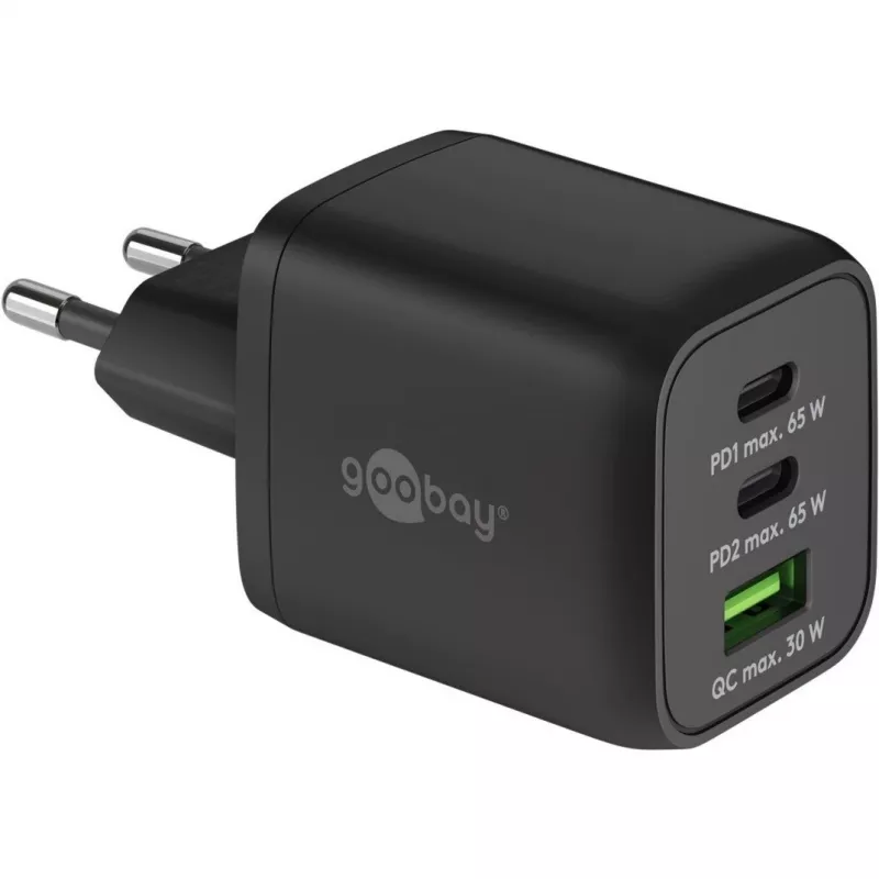 Goobay 64753 Charger for Mobile Devices Headphones - Smartphone - Tablet Schwarz AC Fast Charging Innenbereich (64753)