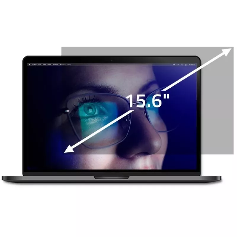 Qoltec 51052 DSGVO-Blickschutzfilter für 15,6-Zoll-Notebooks (39,6 cm), 16:9, 345,4 x 194,3 mm