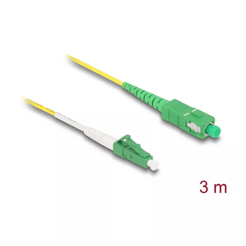 DeLOCK InfiniBand/Glasfaserkabel 3 m LC SC Gelb 83862