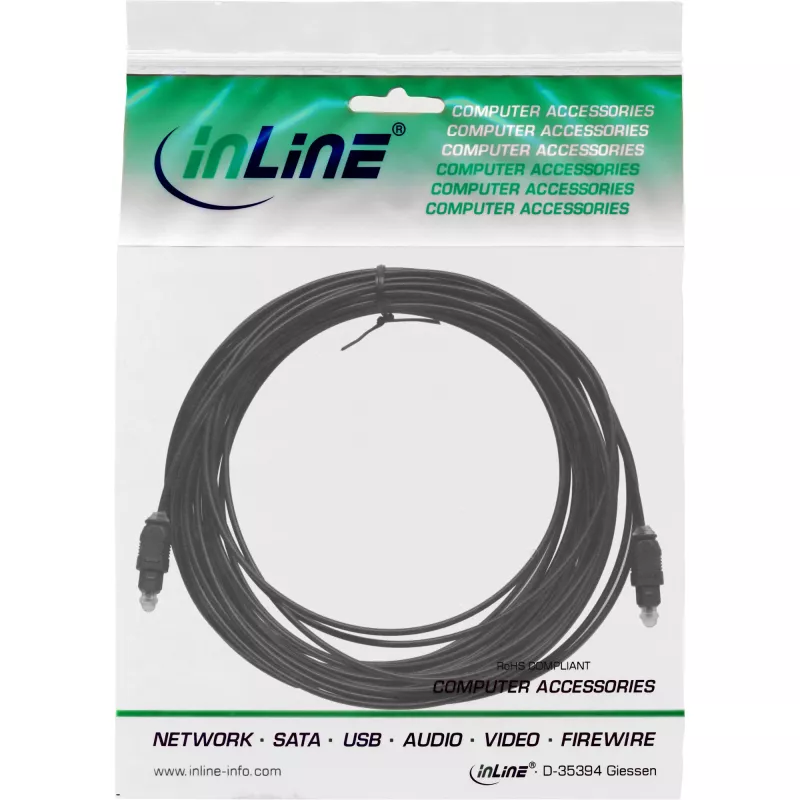 InLine Optisches Audiokabel Toslink Stecker / Stecker 2 m, Blau