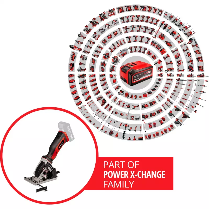 Einhell TE-CS 18/89 Li Solo Akku-Mini-Handkreissäge, 18 V (ohne Akku)