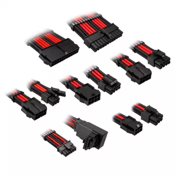 Kabel-/Adapter-Kit Kolink Core Pro Braided Kabel Extension Kit 12V-2x6 Typ 1 Jet Schwarz/Racing