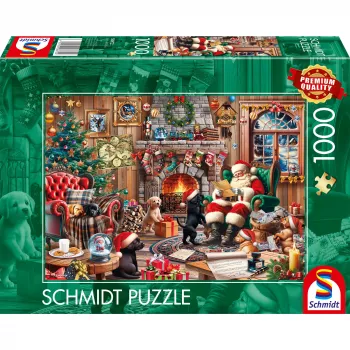 Schmidt Spiele 58872 Puzzle – 1000 Teile, Weihnachtsszene, ab 12 Jahren
