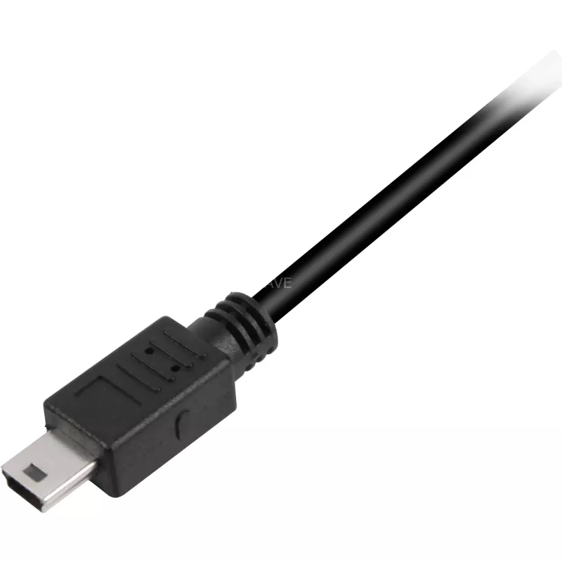 USB 2.0 Kabel, USB-A Stecker > Mini-USB Stecker (schwarz, 1,0 Meter, doppelt geschirmt)