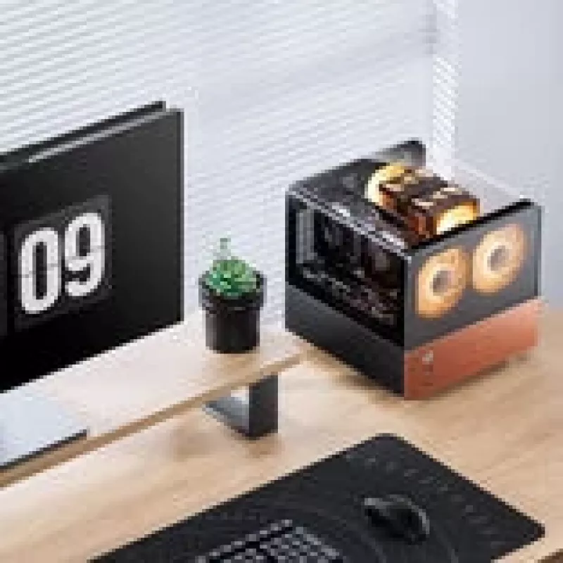 Jonsbo V12 Stk.-Gehäuse, Mini-Tower, Micro-ATX - schwarz (V12 Schwarz)