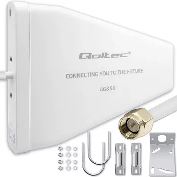 Externe 4G/5G LTE-Antenne QOLTEC 9 dBi, N-Buchse, 3 m Kabel