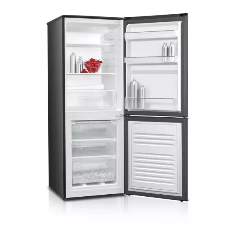 Kühl-Gefrierkombination MPM MPM-215-KB-39/E — 215 l, Gefrierfach unten, Dark Inox, wechselbare Türanschläge, LED-Beleuchtung