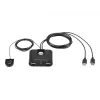 USB 2.0 2-Port Peripherie-Sharing-Gerät ATEN US224AT — USB Typ-A, 1,8 m Kabel, schwarz