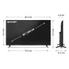 Sharp 40HF2265E 40-Zoll Smart TV Google TV, Energieeffizienzklasse E