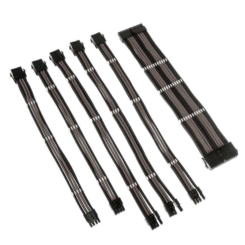 Kolink Core Adept Kabelverlängerungs-Set, geflochten, Schwarz/Dunkelgrau