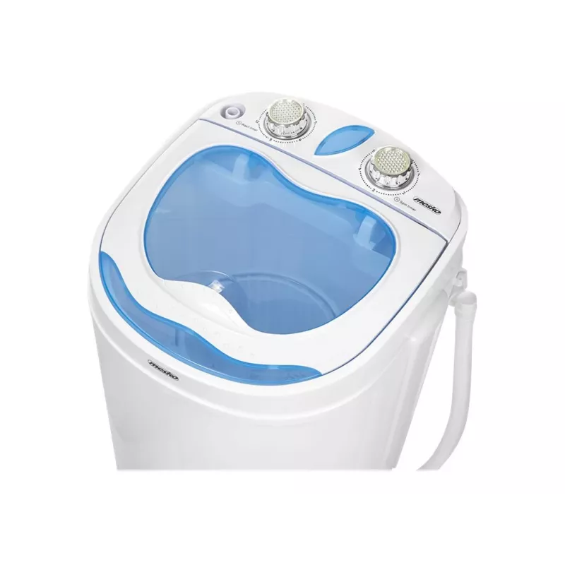 Toplader-Waschmaschine Mesko MS 8053 — 3 kg Kapazität, 360×370×530 mm, blau/weiß