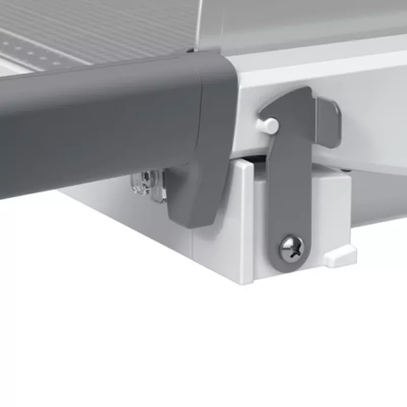 Leitz Precision Home Office Papierschneider A4, 10 Blatt, manuelle Klemmung, Edelstahl, A4, 80 g/m², Anthrazit