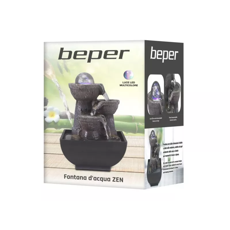 Beper P201UTP200 Zen-Wasserbrunnen Leuchtturm mit LED-Beleuchtung