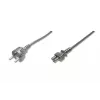 Assmann Netzkabel. Schuko - C5 M/W. 1,2 m. H05VV-F3G 0,75 mm². blau (AK-440115-012-S)