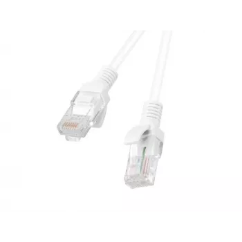 LANBERG Netzwerk-Patchkabel Cat5e UTP 3 m, Litze 26 AWG, RJ-45 Stecker-Stecker, PVC-Mantel, weiß