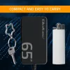 QOLTEC Ladegerät 65W GaN Super Fast schlank PD 5-20V 3,25A USB-C