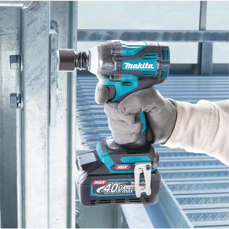 Makita TW004GZ XGT 40-V-Akku-Schlagschrauber, 1/2 Zoll, 3200 U/min, 350 Nm, ohne Akku und Ladegerät, Blau/Schwarz
