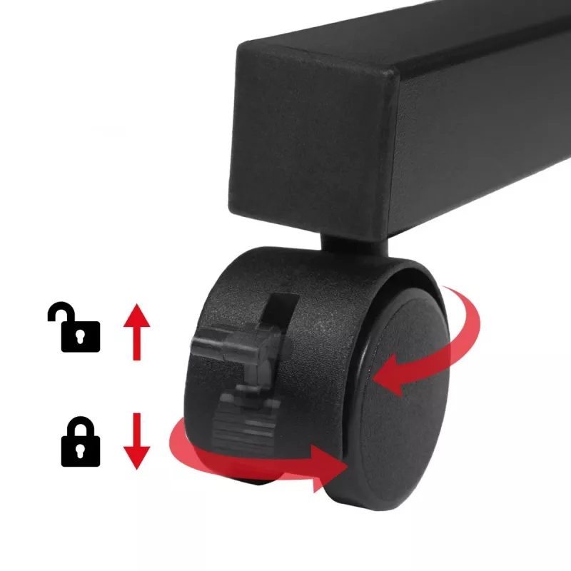 Maclean mobiler Laptoptisch, schwarz, 80x60 cm, max. 50 kg, höhenverstellbar 67-115 cm, MC-124 B