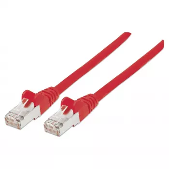 Intellinet Netzwerk-Patchkabel, Cat6, 0,5 m, Rot, Kupfer, S/FTP, LSOH / LSZH, PVC, RJ45, vergoldete Kontakte, Knickschutzhülle, mit Tülle, lebenslange Garantie