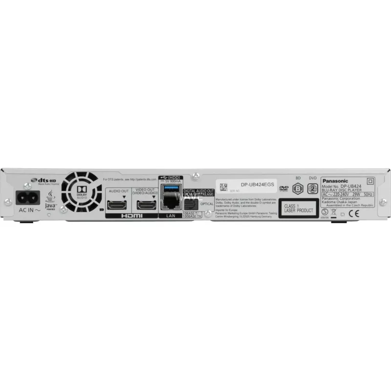 Blu-Ray-Player Panasonic DP-UB424 4K Ultra HD 3D Silber