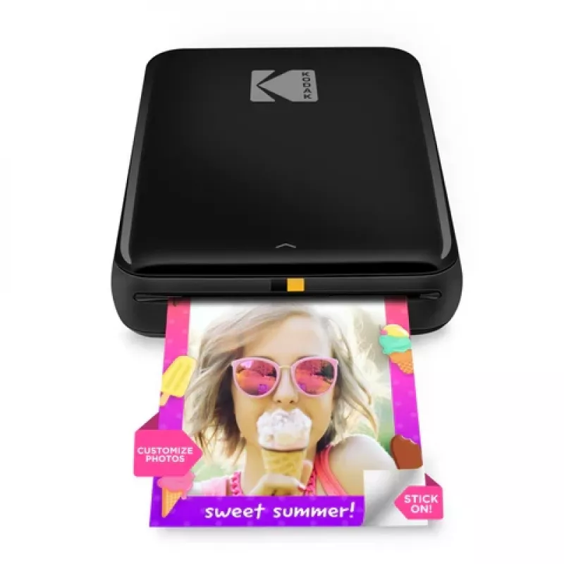 Kodak STEP Instant Mobile Fotodrucker Farbe ZINK 2x3'' 1 ppm, Bluetooth, Schwarz