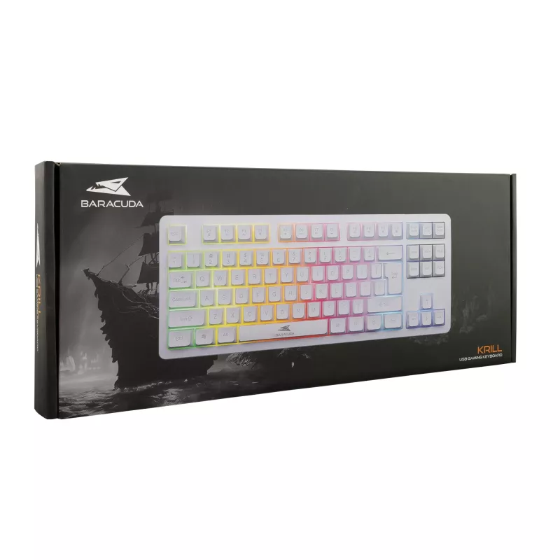Baracuda Krill weiße Membran-Gaming-Tastatur KRILL-W, US, USB
