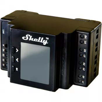 DIN-Schienen-Relais-Modul Shelly 4-Kanal Pro 4PM Wi‑Fi, 4 Kanäle, AC 110–240 V, Leistungs- und Energiemessung, DIN-Montage