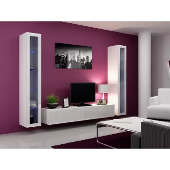 Cama TV-Ständer VIGO '180' 30/180/40 weiß/weiß glänzend
