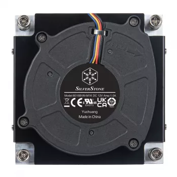 Prozessor-Luftkühler SILVERSTONE SST-XE01-1700A — 8-cm-Lüfter, 1000–5500 U/min, Dual-Kugellager, schwarz