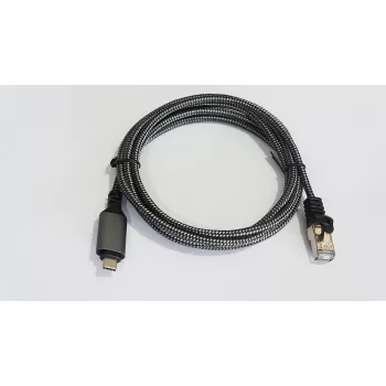 Netzwerkkabel AKTBXKS6USBC20B RJ-45 USB-C-Kabel Cat.6 2m Schwarz