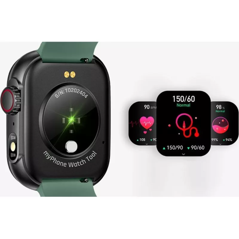 myPhone Watch Tool 5,08 cm (2 inch) IPS 24 mm Digital 240 x 296 Pixel Touchscreen Schwarz