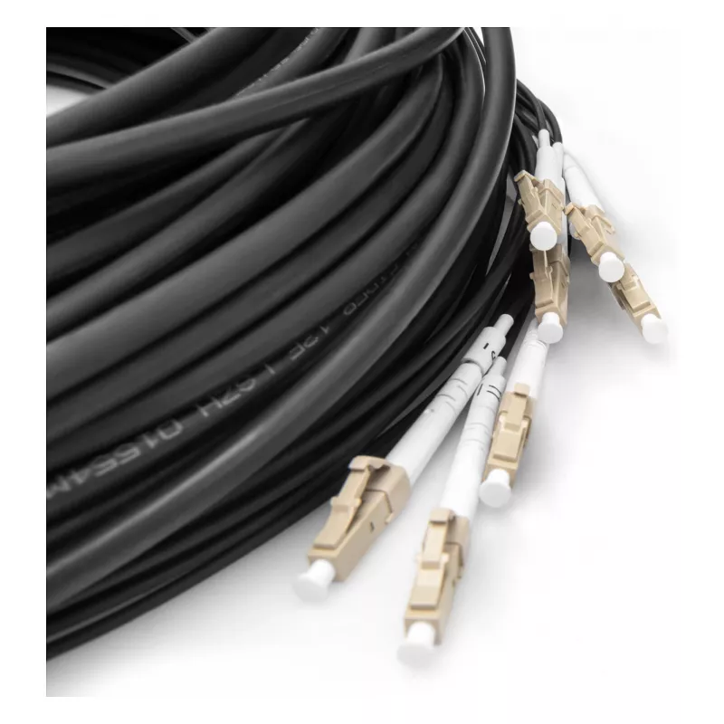 Digitus vorkonfektioniertes Glasfaser-Universal-Breakout-Kabel Multi Mode OM4 8 Fasern LC/UPC LC/UPC 100 m
