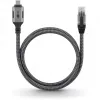Goobay 70752 USB-C 3.1 auf RJ45 Ethernet-Kabel, Cat6 F/UTP, 5 m, schwarz/silber