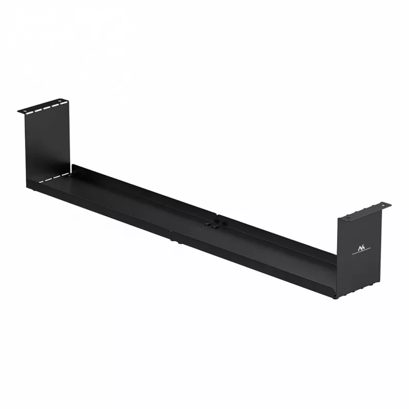 Maclean kompakter Kabelorganizer unter dem Schreibtisch, max. Belastung 5 kg, schwarz, MC-107 B