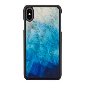 Handyhülle iKins für iPhone XS Max — blauer See schwarzes Finish